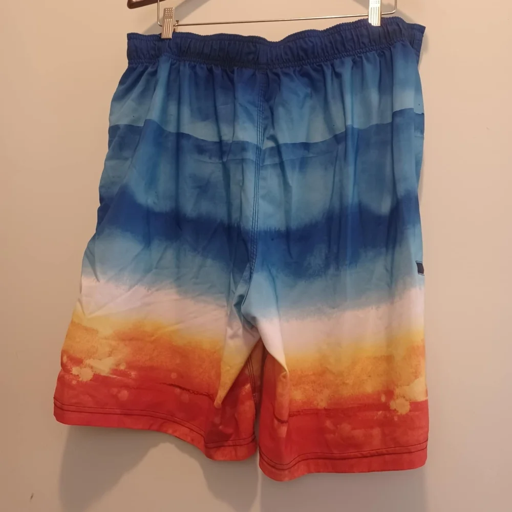 Speedo Men's Coastal Ombre Multicolor Board‎ Short Water Repellent Sz 2XL